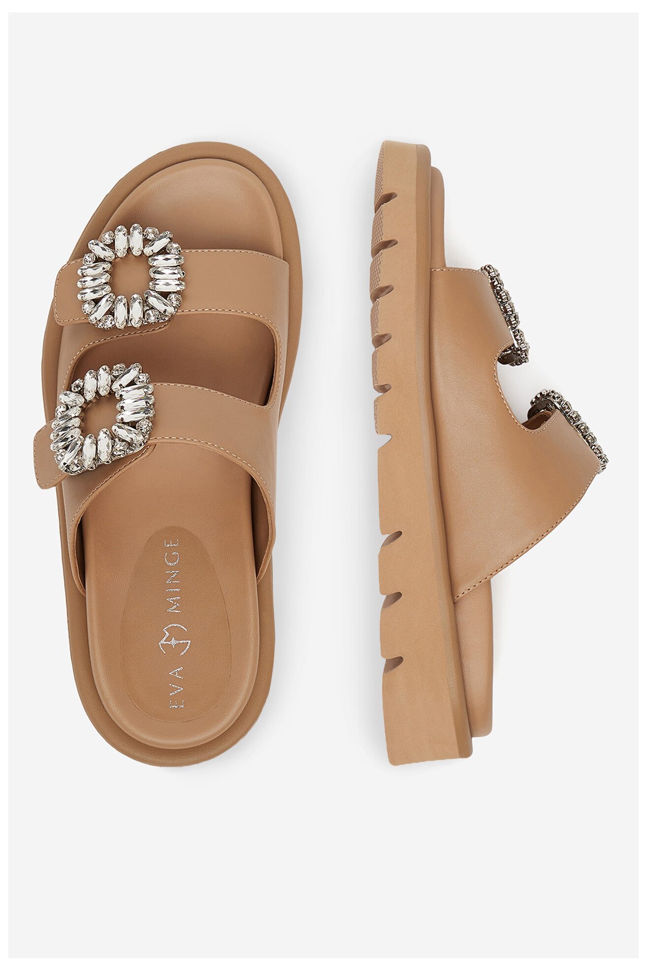 Шльопанець EVA MINGE LILY-VII75-06-1 БЕЖЕВИЙ