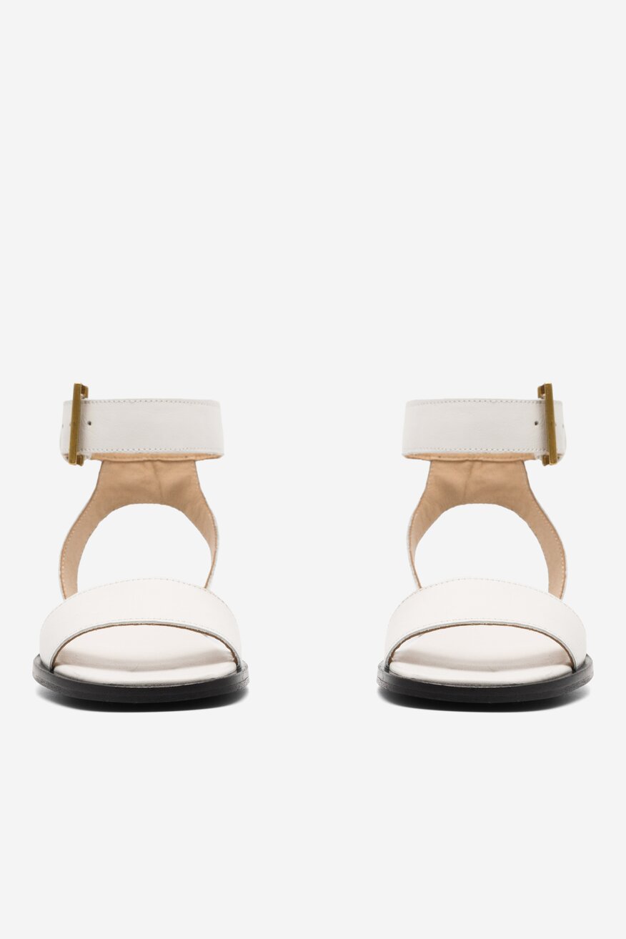 
                Gino Rossi - Skórzane sandały białe - 5904862791692