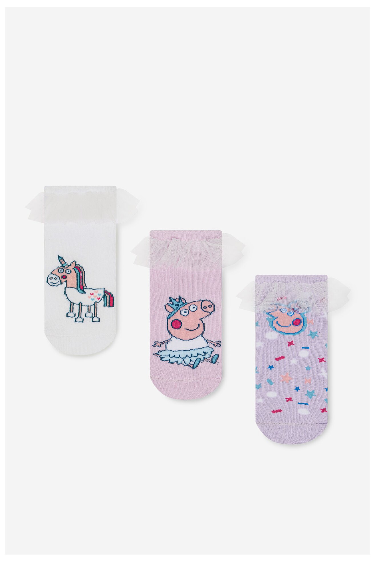 Zokni PEPPA PIG ACCCS-SS25-205PP(3-PACK) VILÁGOS RÓZSASZÍN