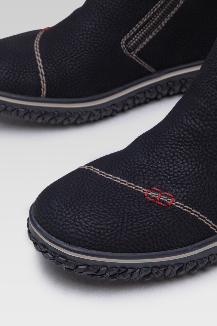 
                Rieker - Botki czarne z suwakiem - 5903698973197