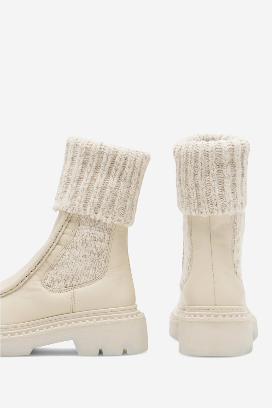 Badura - Skórzane botki - 5905588093459
