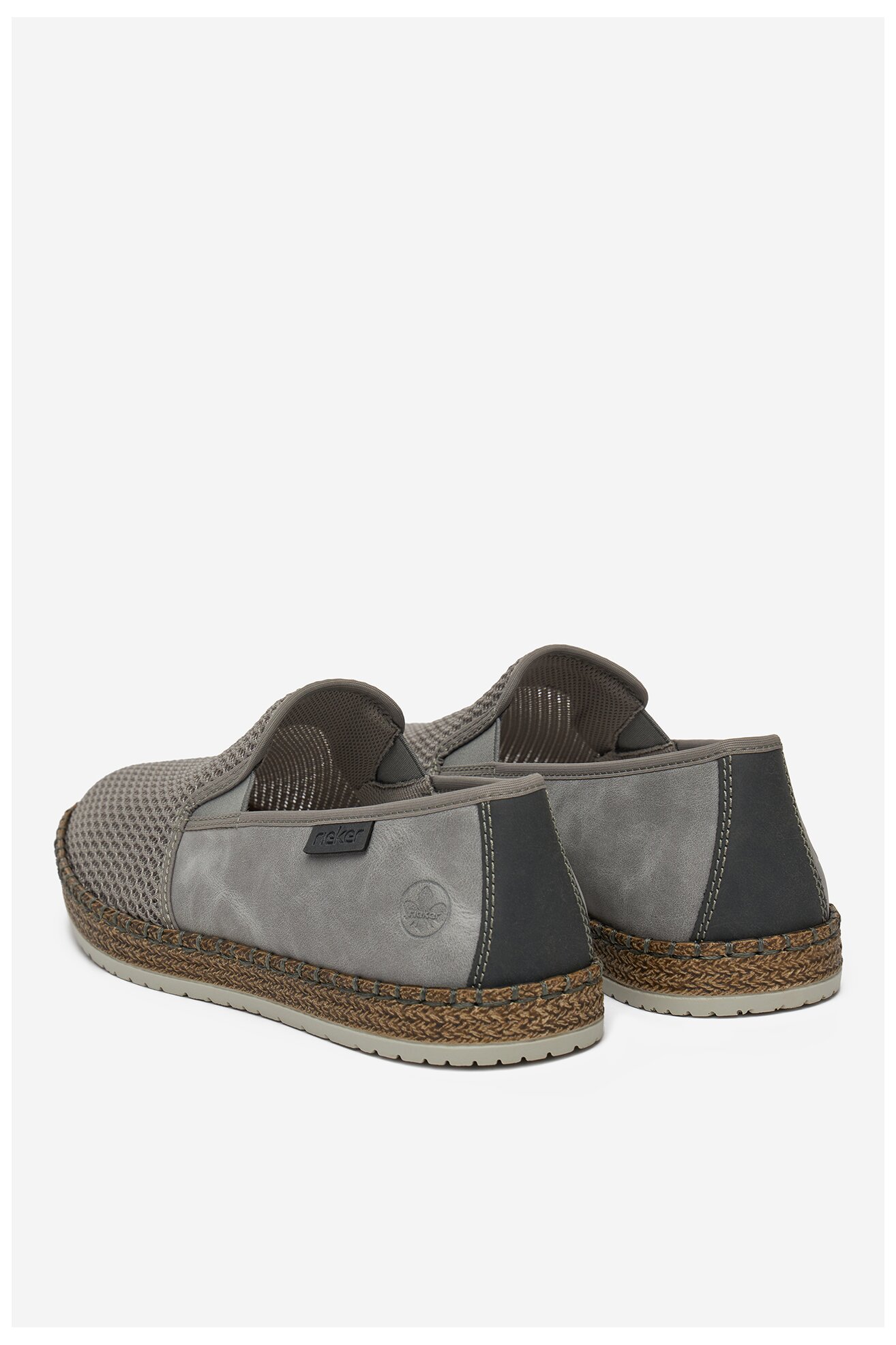Espadryle Rieker B5265-43 Szary ciemny