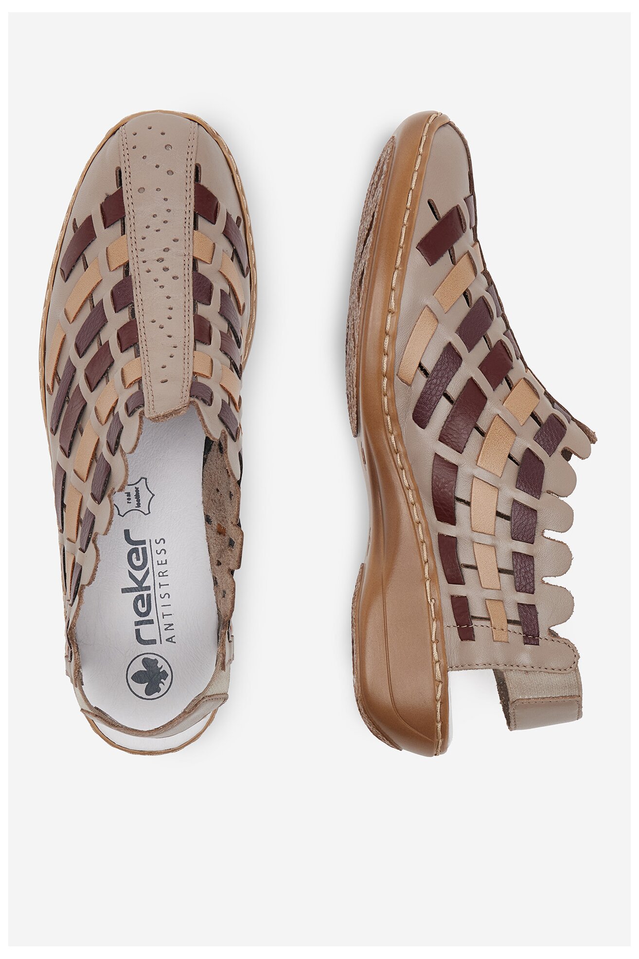 Sandały Rieker 413V8-64 Cafe