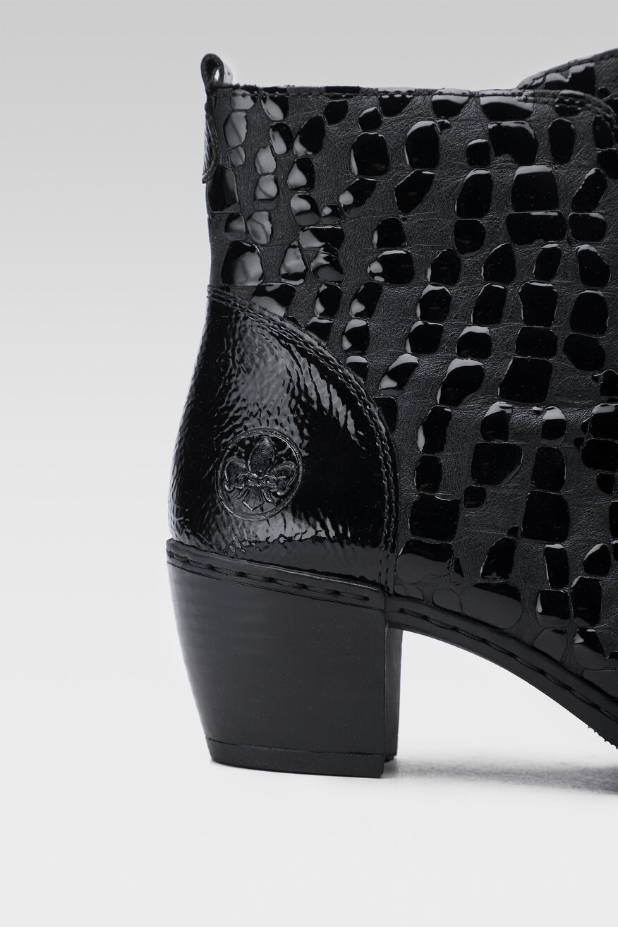 
                Rieker - Skórzane botki na obcasie - 5903698971995