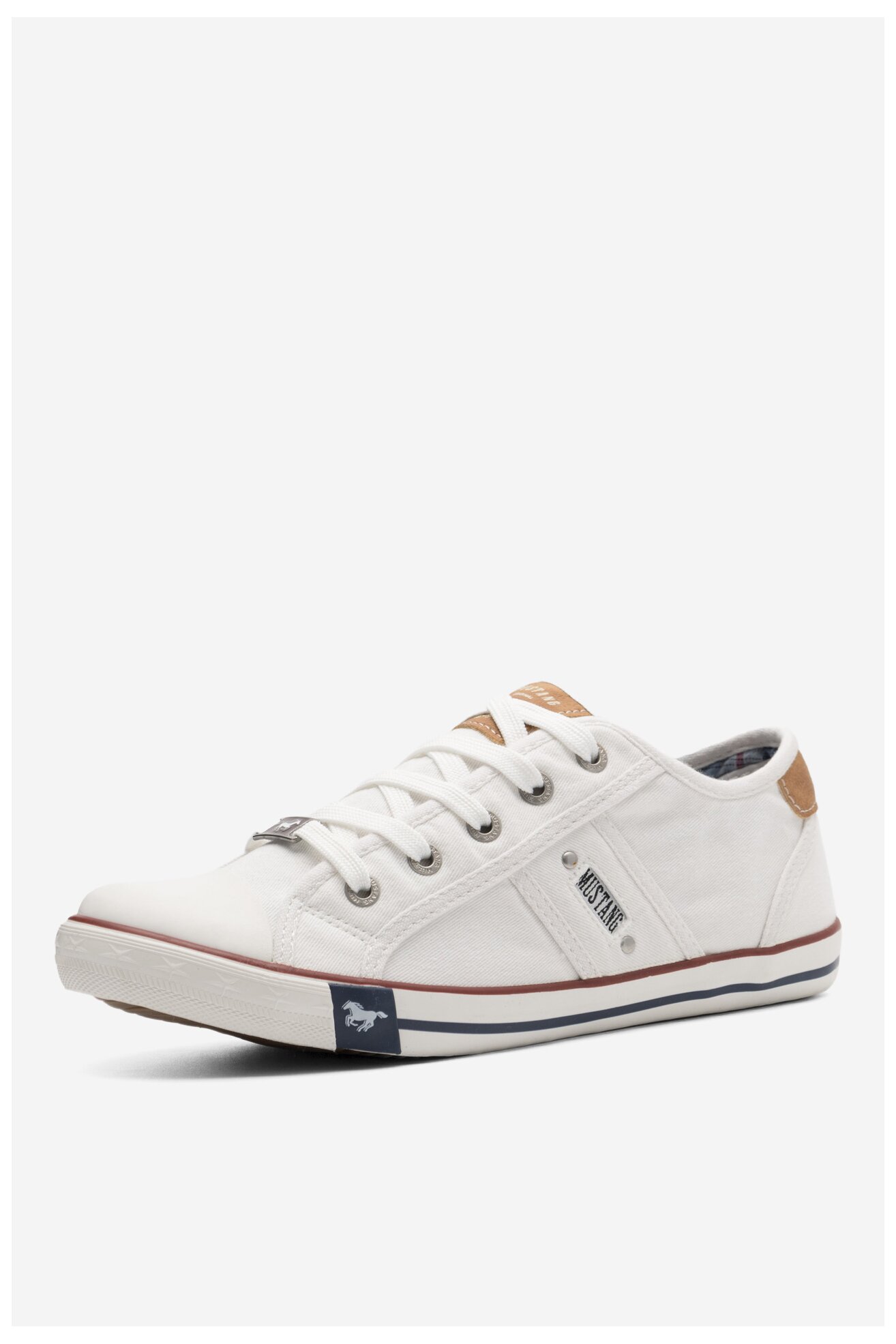 Plátěná obuv Mustang 1099-310 BÍLÁ