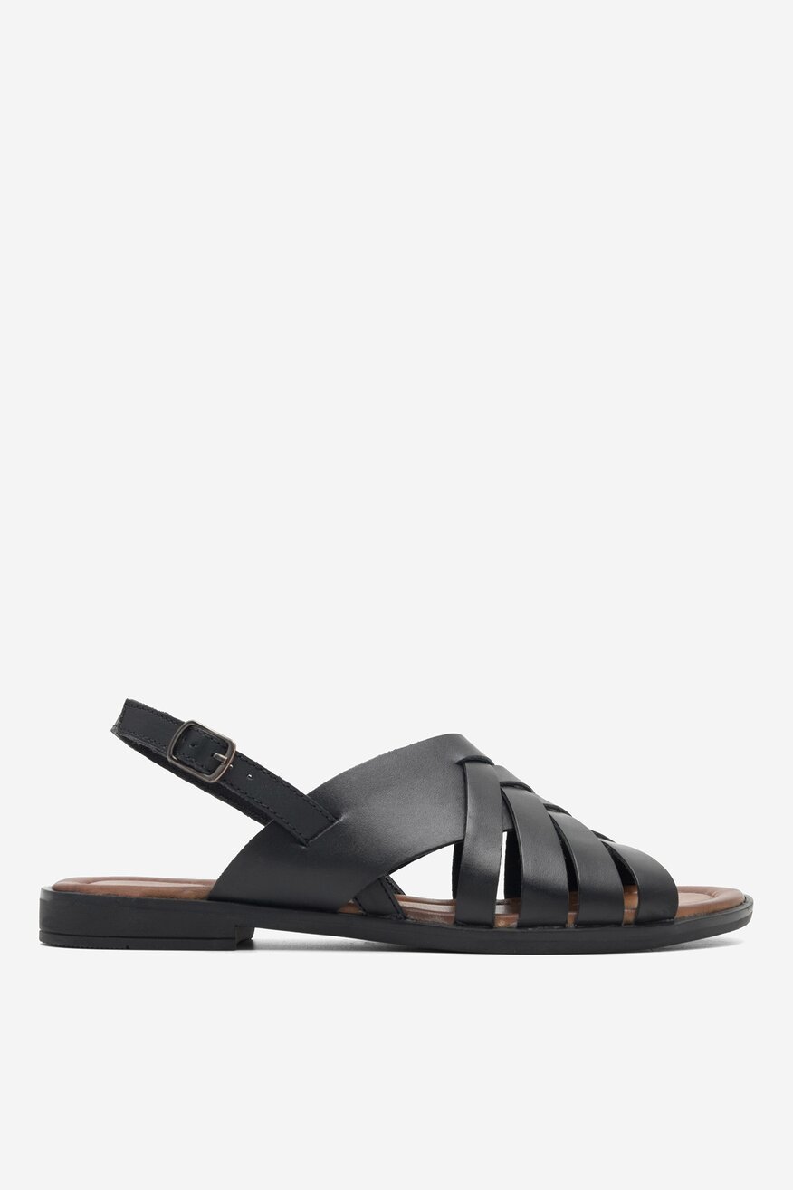 
                Lasocki - Skórzane sandały czarne - 5904862793115