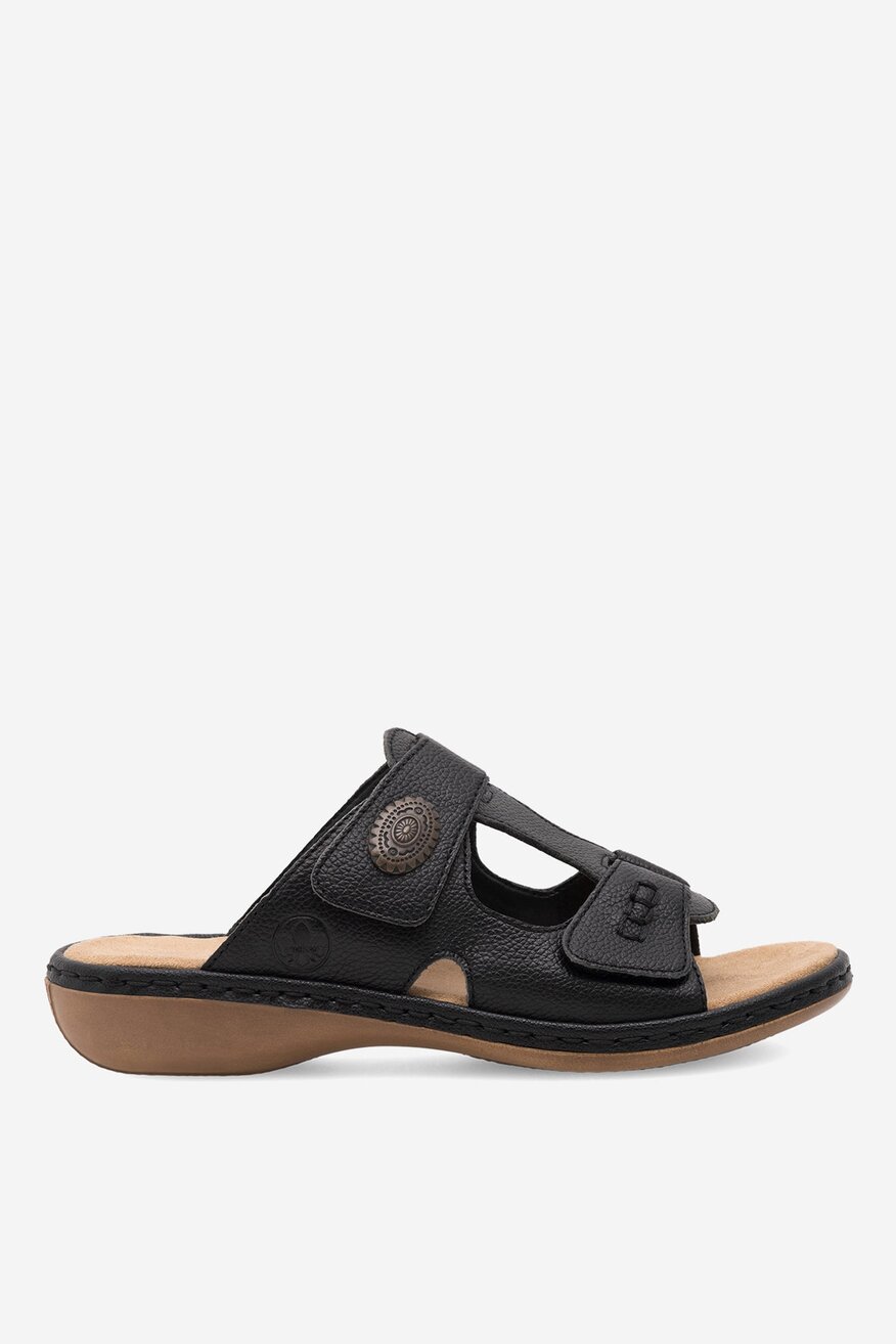 Rieker - Skórzane klapki - 2230056255385