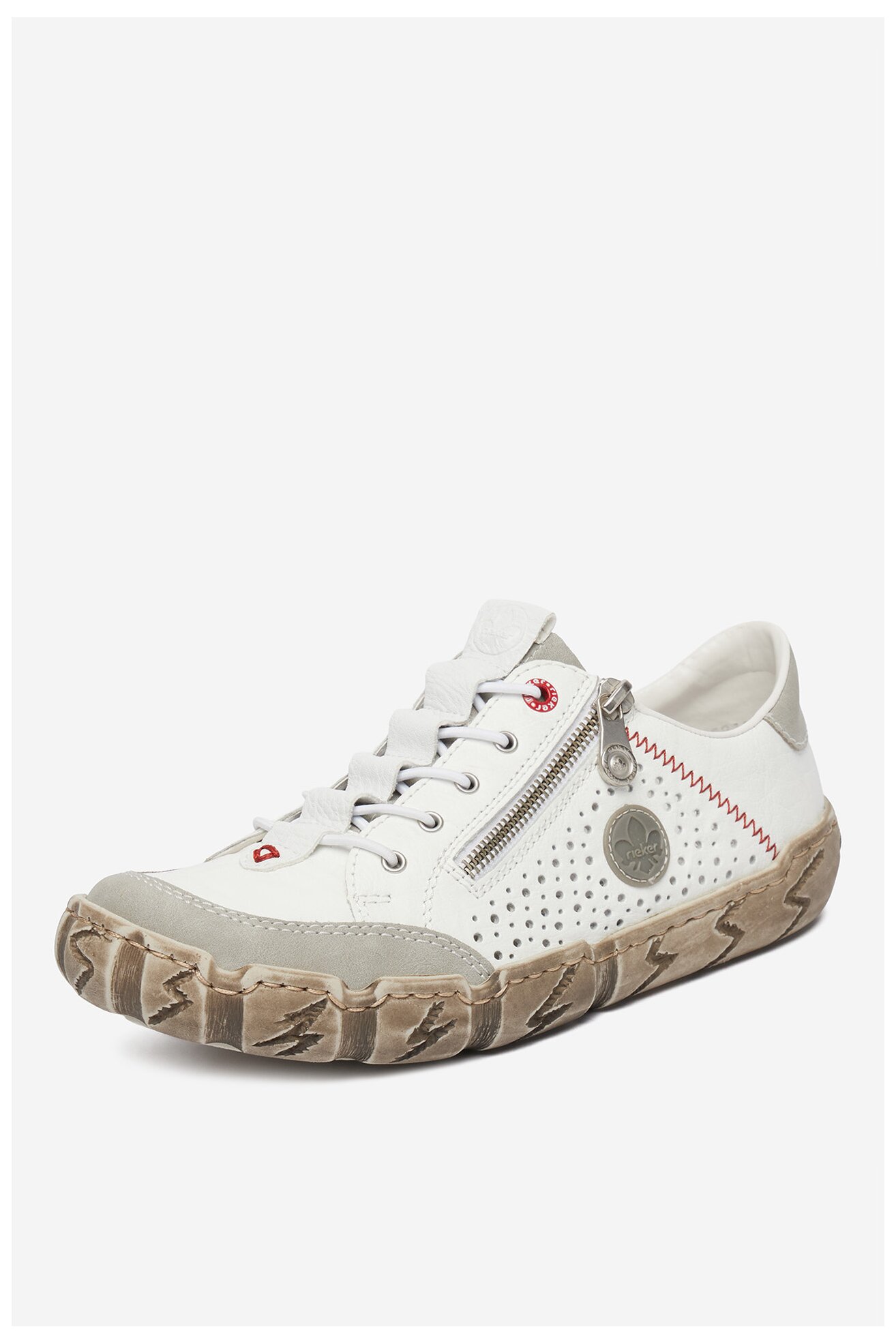 Półbuty Rieker CEO-L0355-80 Biały