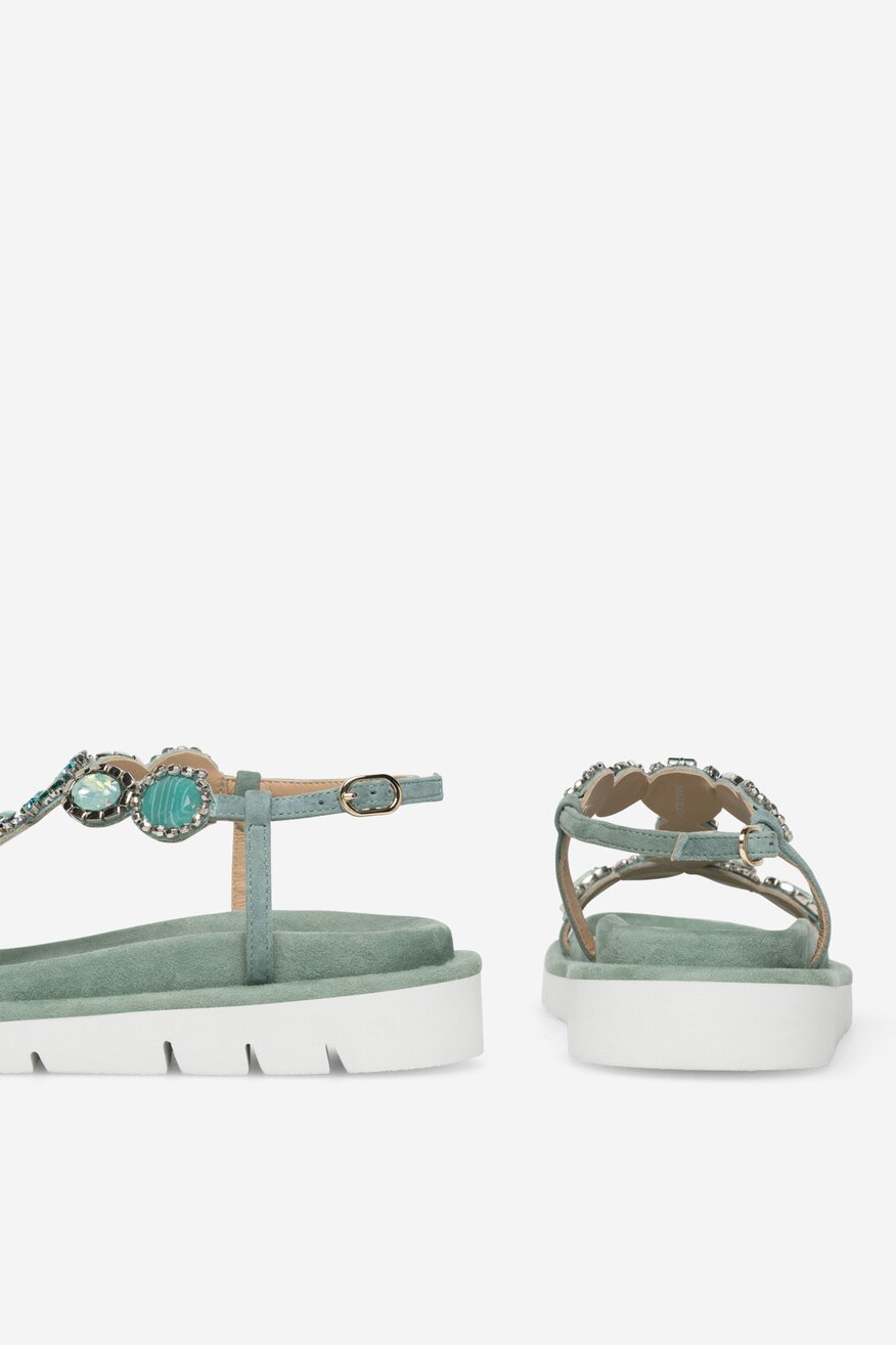 
                EVA MINGE - Sandały zamszowe - 5905588550167