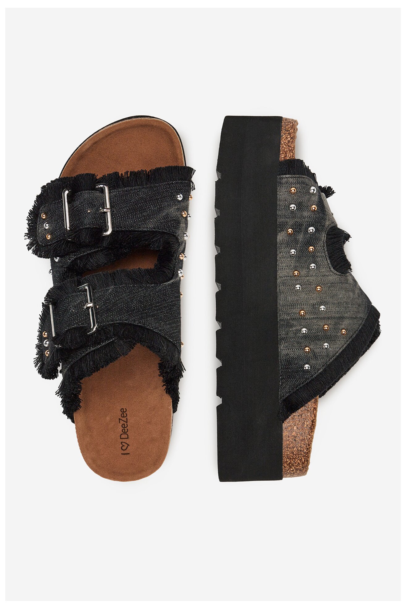 Șlapi DeeZee LB-P1748 NEGRU