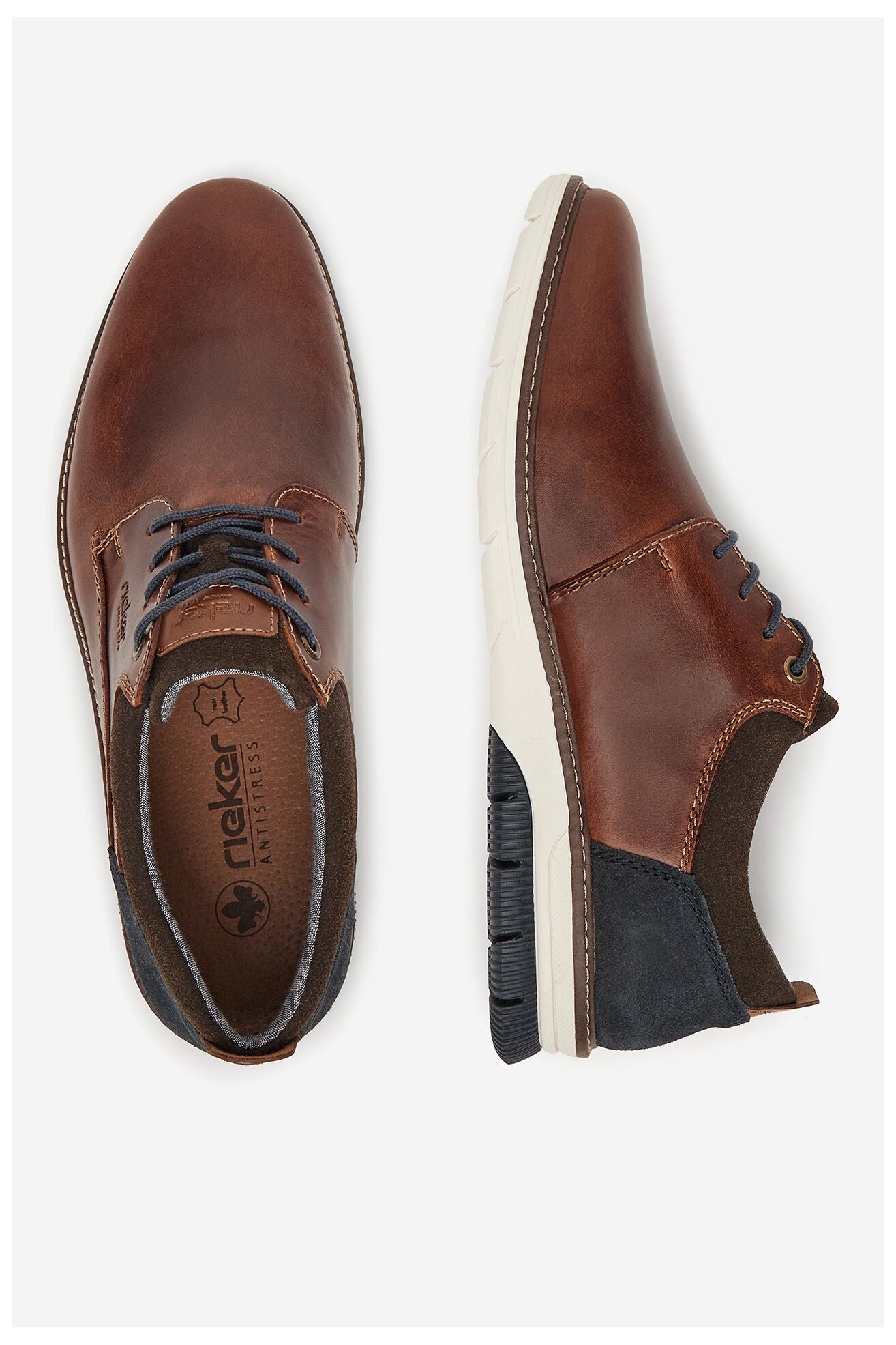 Półbuty Rieker 14405-24 Brązowy