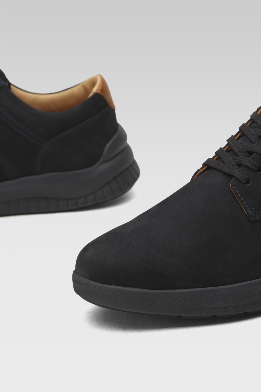 
                Badura - Skórzane półbuty granatowe - 5904248759414