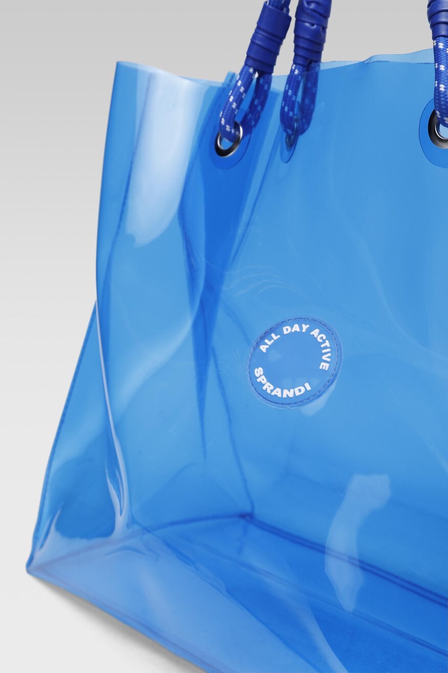 
                Sprandi - Torebka shopper przezroczysta niebieska - 5904248761479