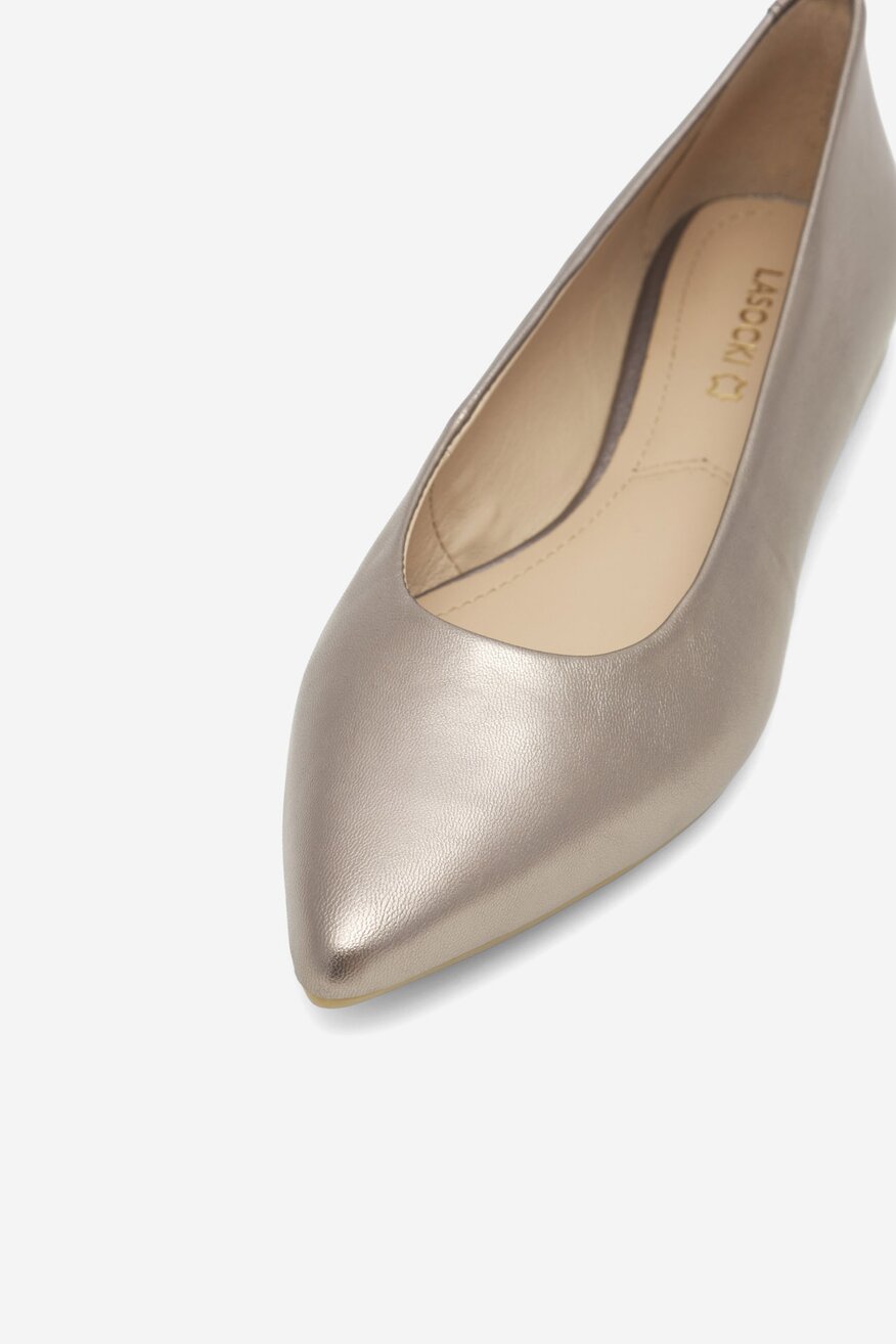 
                Lasocki - Skórzane baleriny - 5905588370772