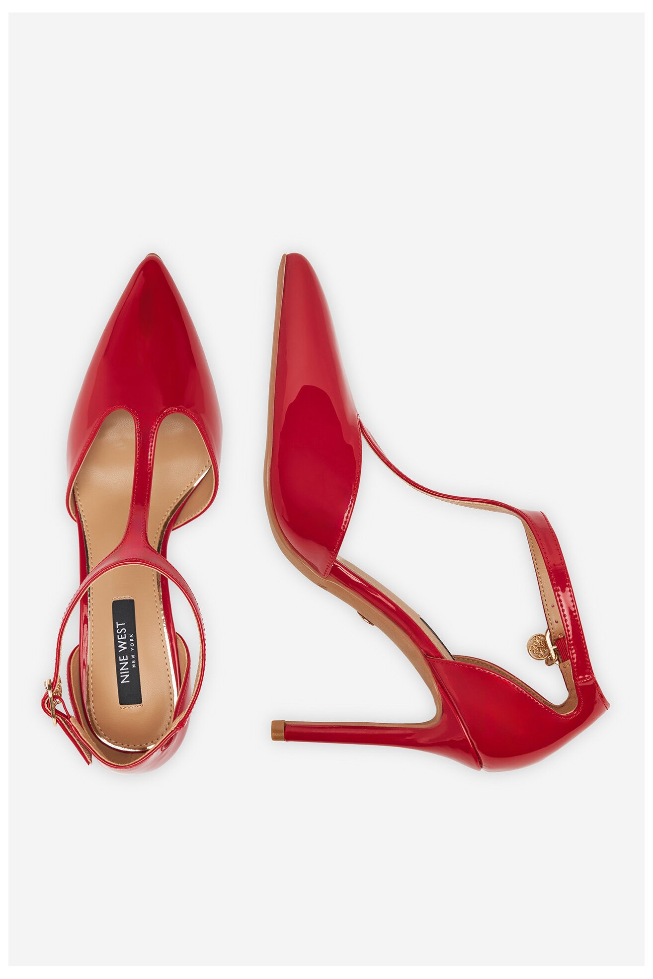 Lodičky NINE WEST WS21582-01 ČERVENÁ