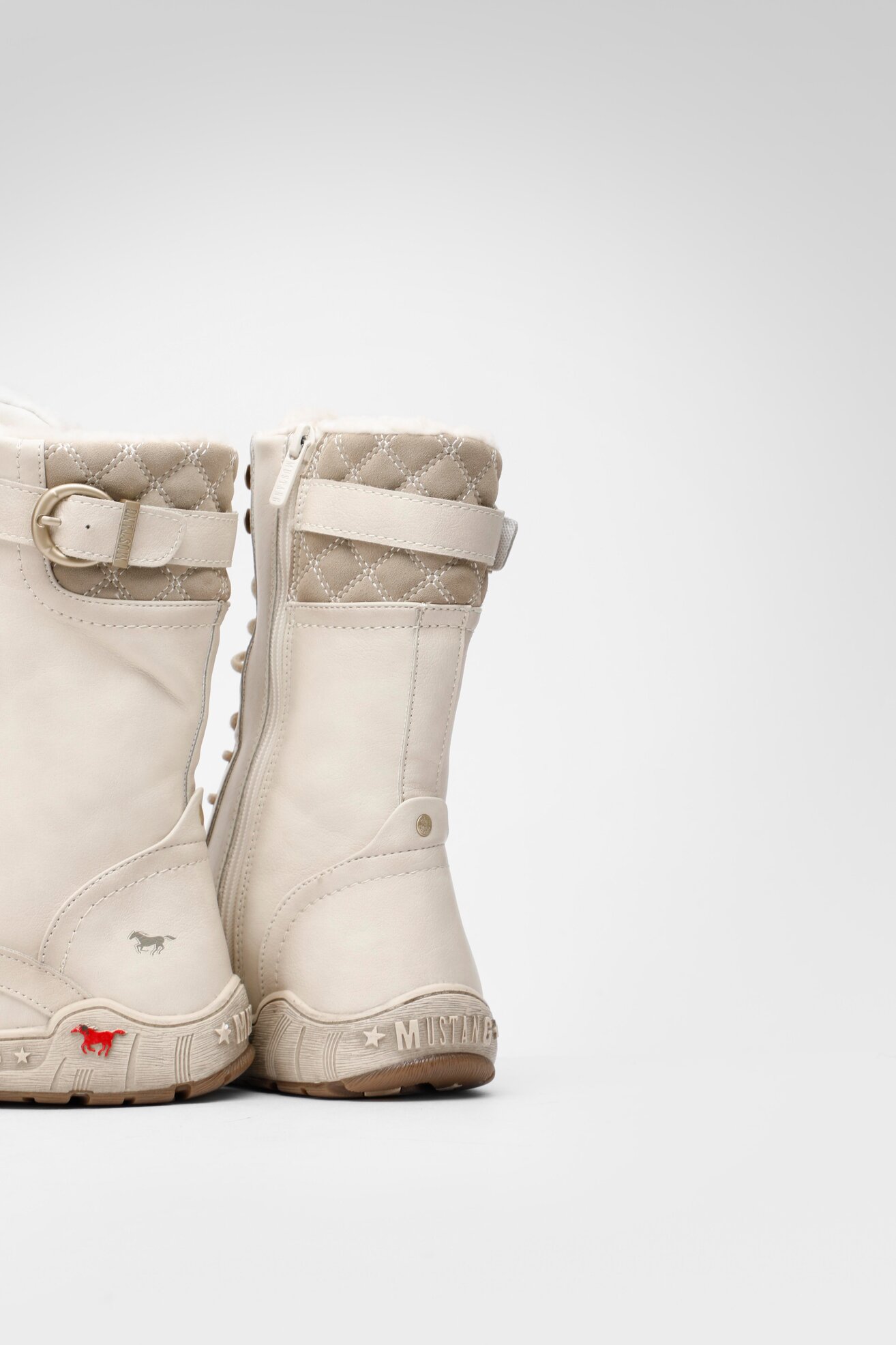 Trzewiki Mustang 1290-613-243 Biały