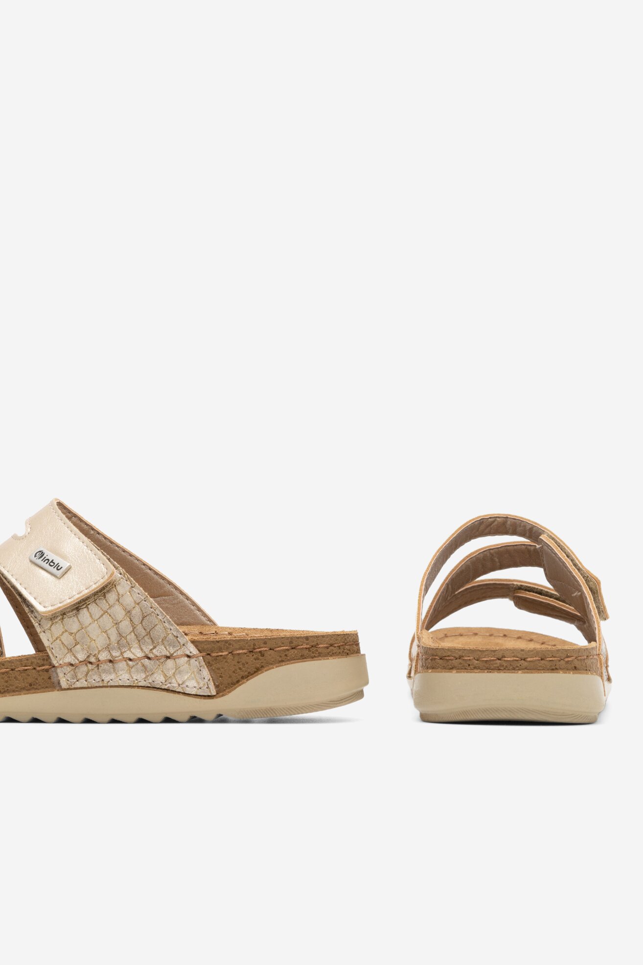 Klapki Inblu AA093N01 Złoty