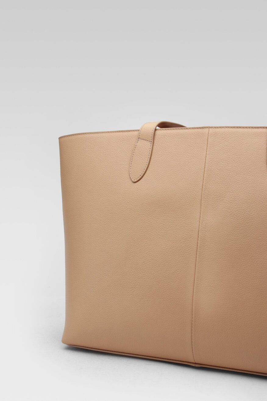 Lasocki - Torebka skórzana beżowa - 5904862661117