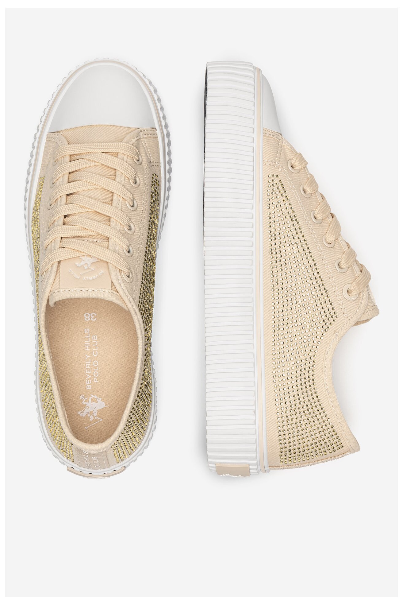 Plátěná obuv Beverly Hills Polo Club BHPC058W BÉŽOVÁ