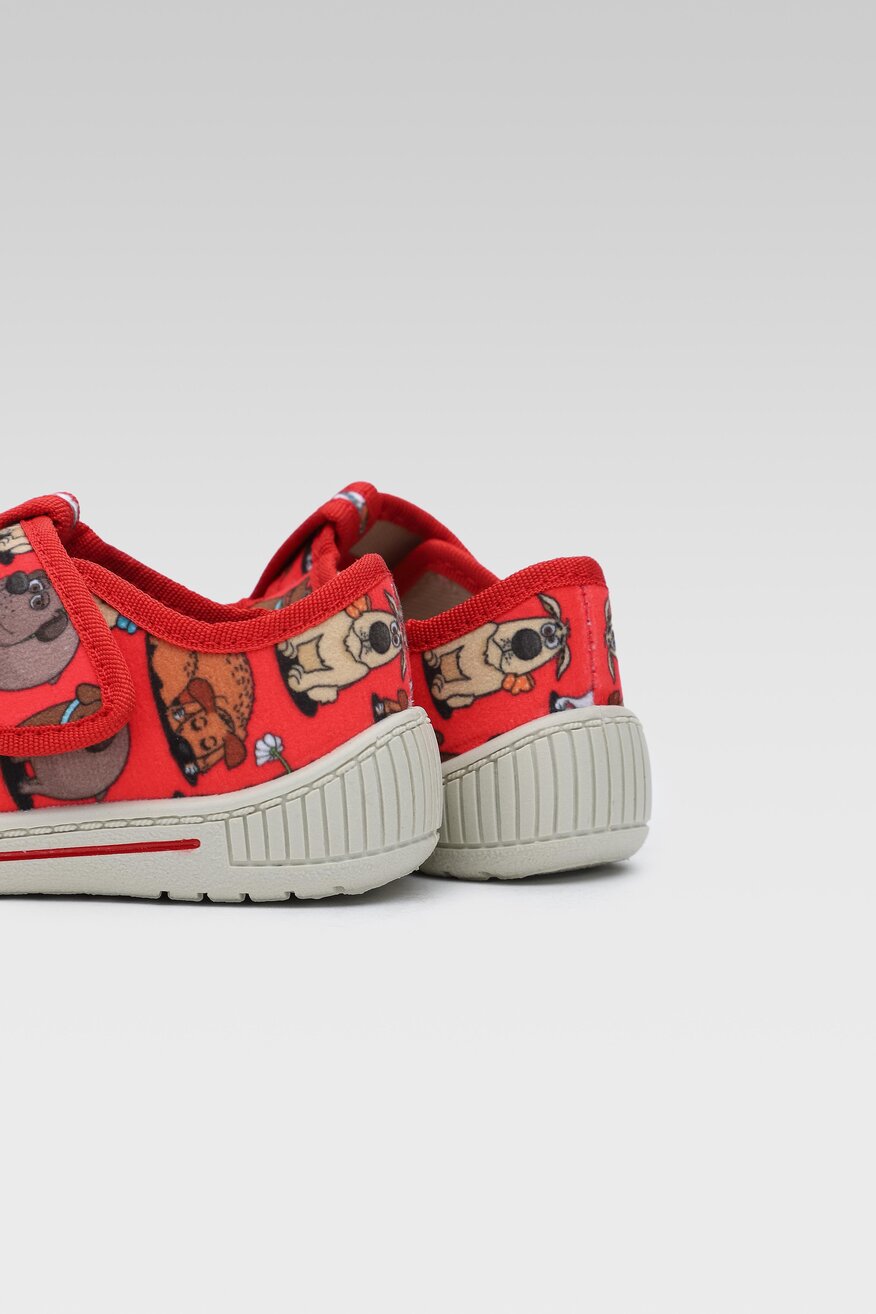 MB - Kapcie z printem czerwone - 5903698807751