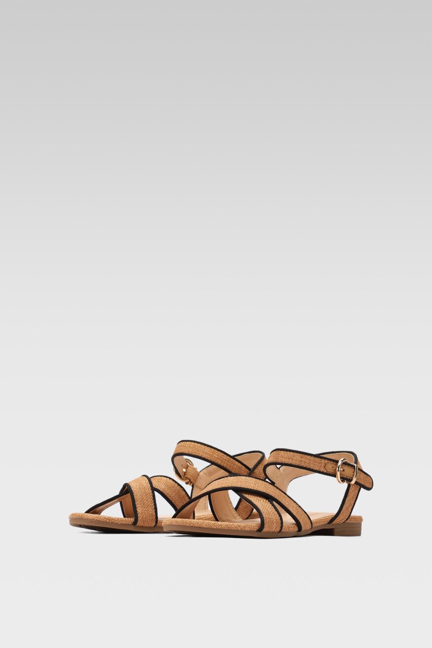 
                Jenny Fairy - Sandały beżowe ze sprzączką - 5903698680736