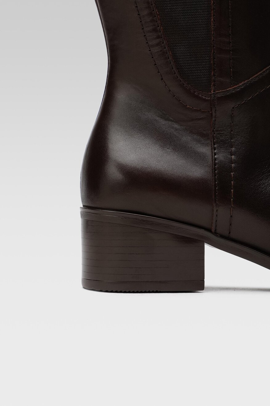 
                Go Soft - Skórzane kozaki brązowe - 5904862456607