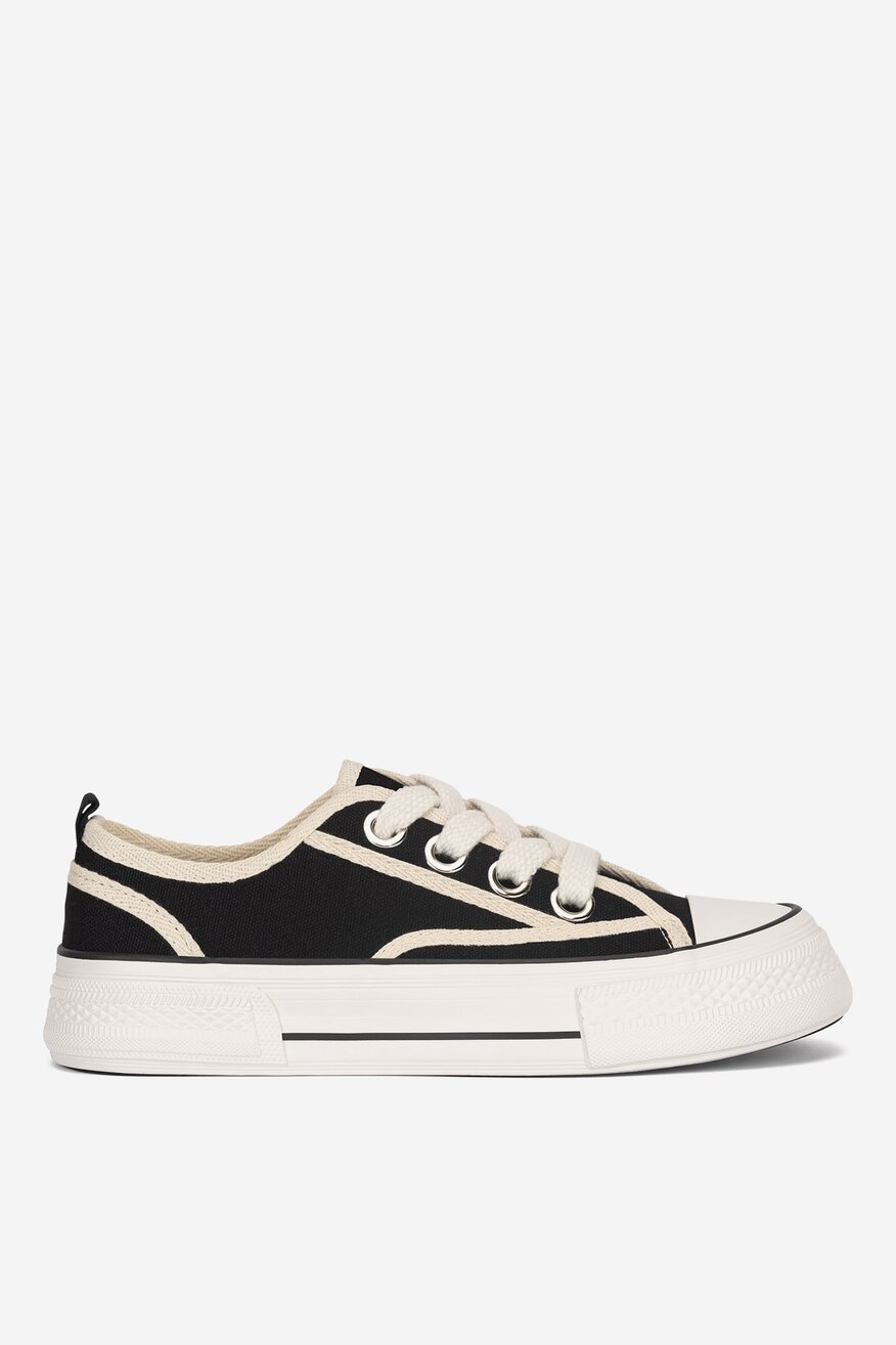 
                Vászoncipő DeeZee FEKETE - 5905588793465