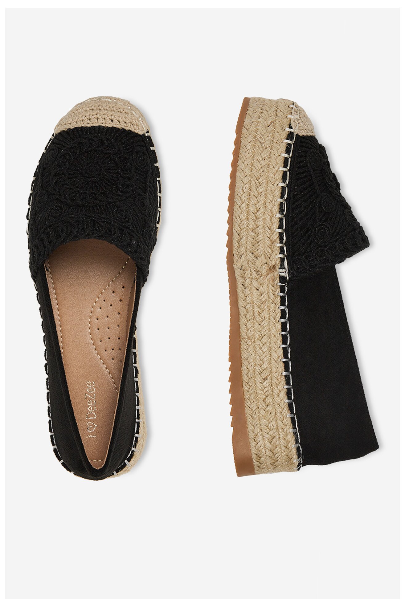 Espadryle DeeZee LE601-66 Czarny