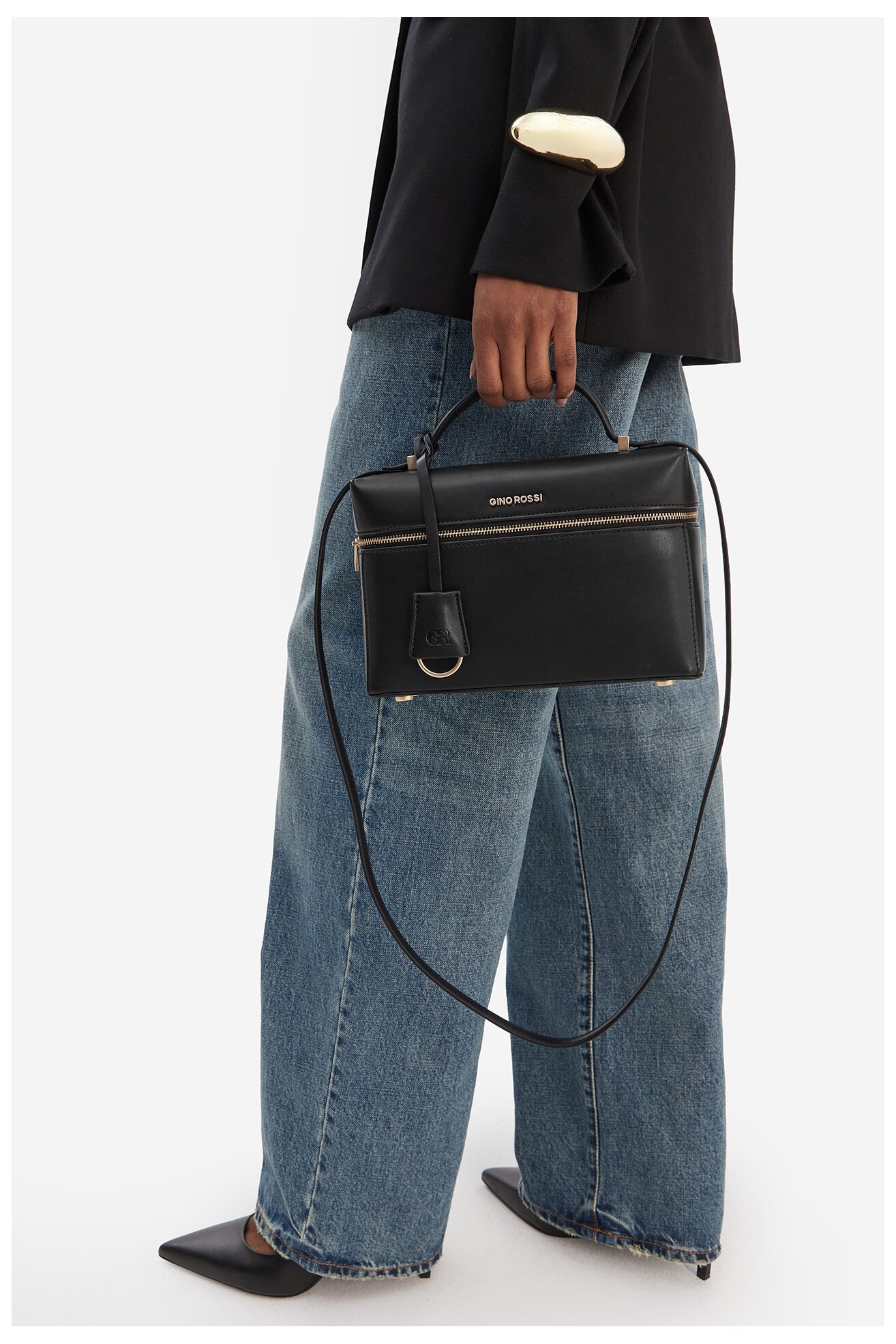 Сумка З Ремінцем Gino Rossi EO-LX10265 ЧОРНИЙ