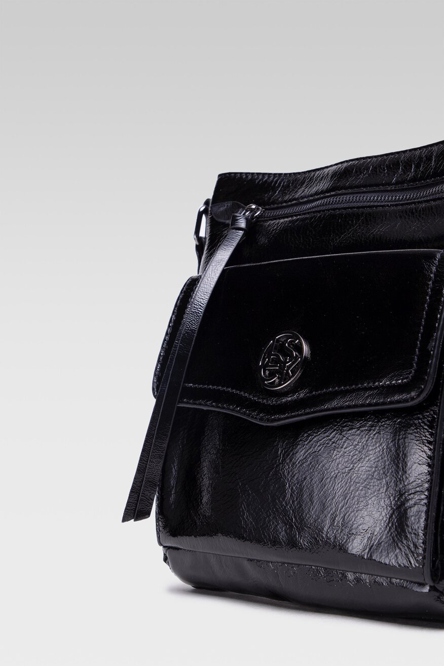 
                Lasocki - Torebka listonoszka skórzana czarna - 5904248087531