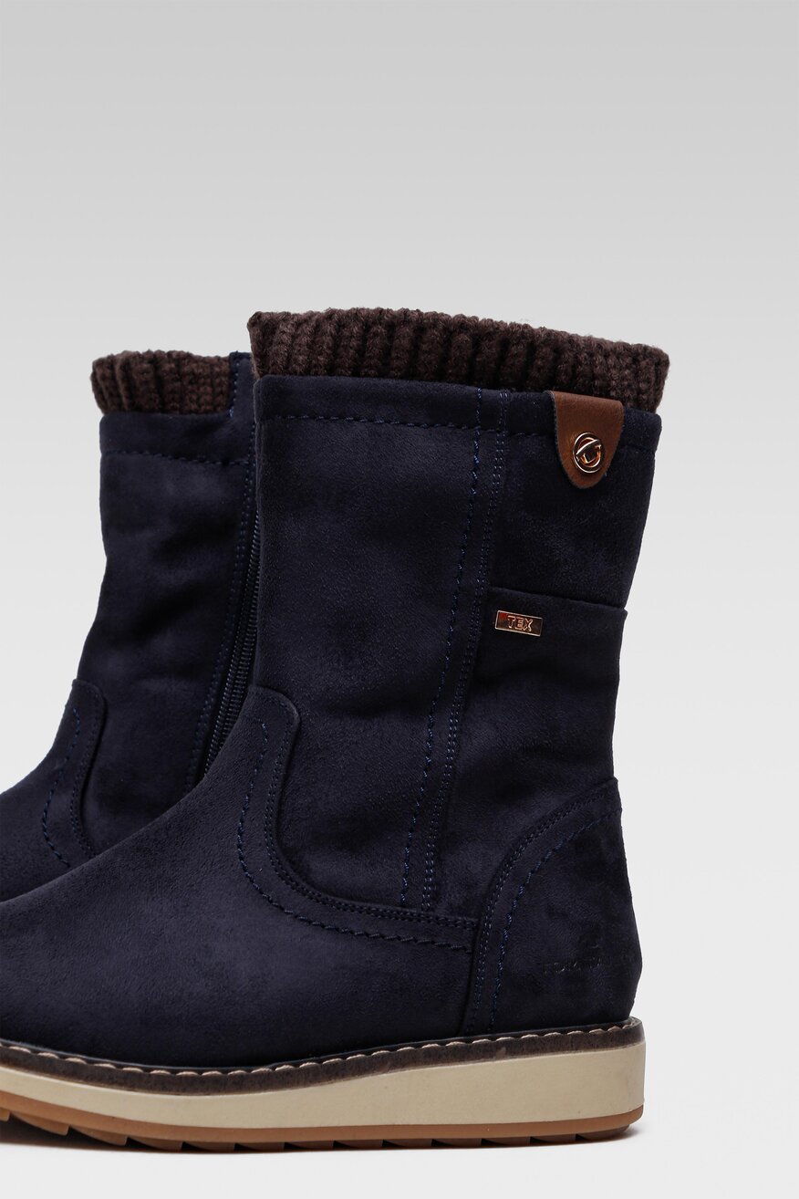 
                Tom Tailor - Kozaki granatowe z suwakiem - 5904248090524