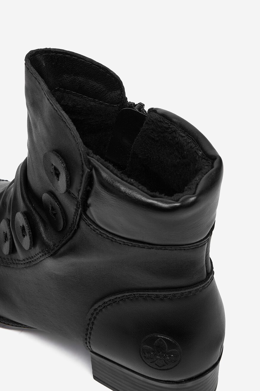 
                Rieker - Botki skórzane ocieplane - 2230085547086