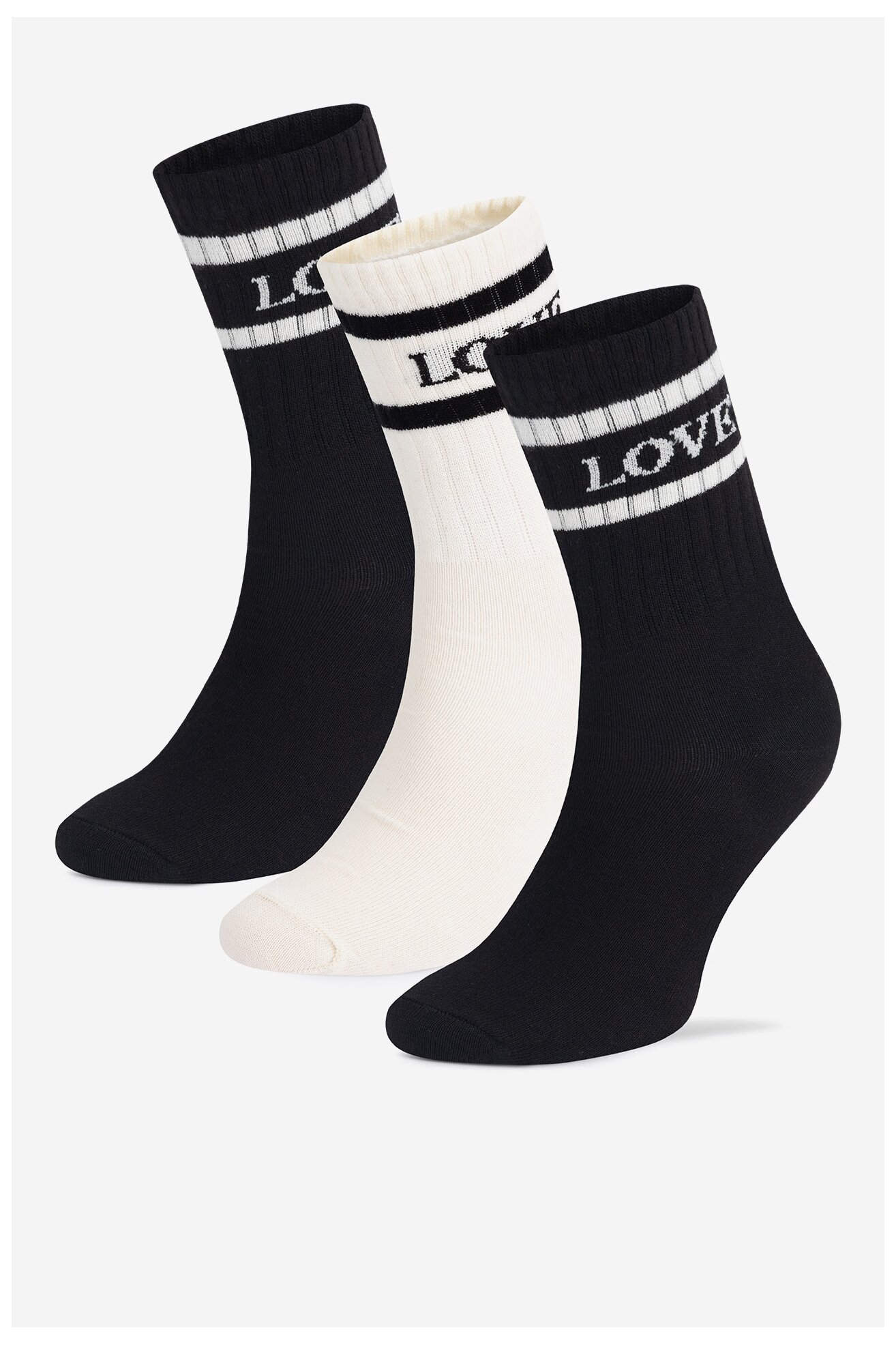 Zokni Fila F3608-AW24 (3-PACK) FEKETE