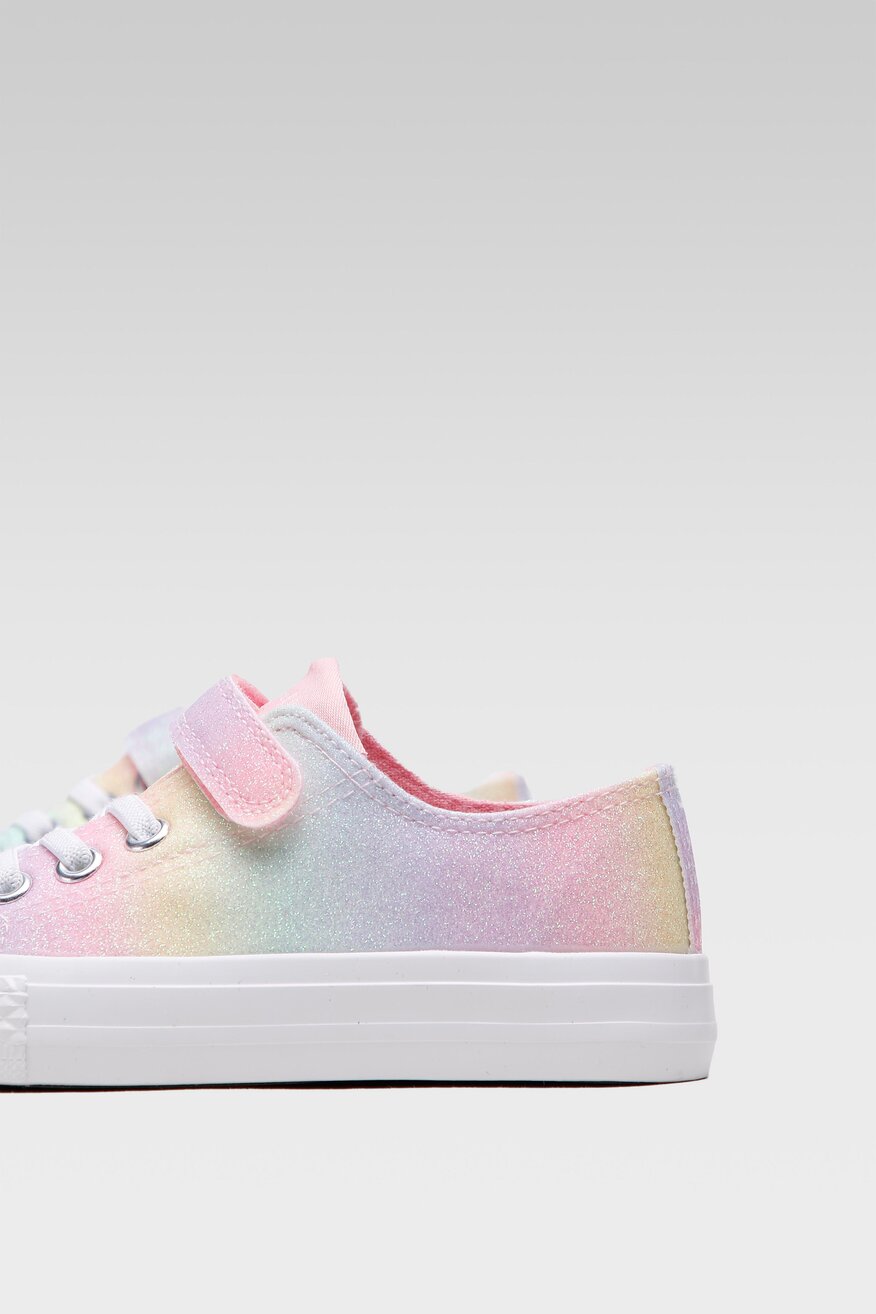 Nelli Blu - Trampki brokatowe na rzepy - 5904248359669