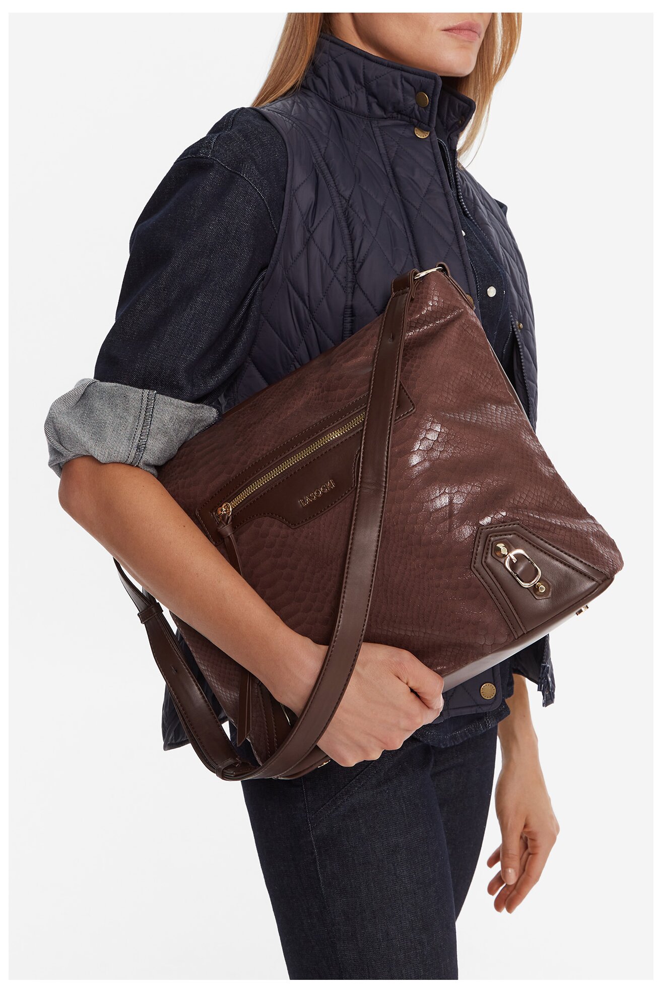 Дамска чанта Lasocki C-LSK-X-007-08 КАФЯВ