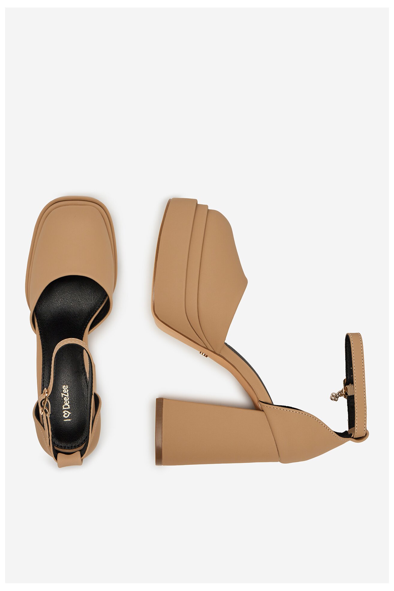 Pantofi cu toc DeeZee LW85478-6 CREM