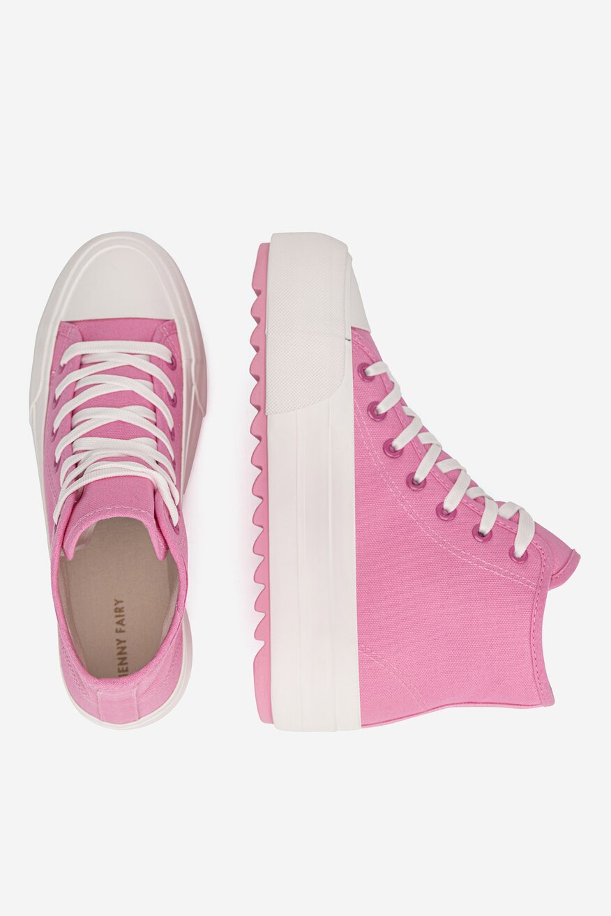 Jenny Fairy - Trampki wysokie na platformie - 5905588891789