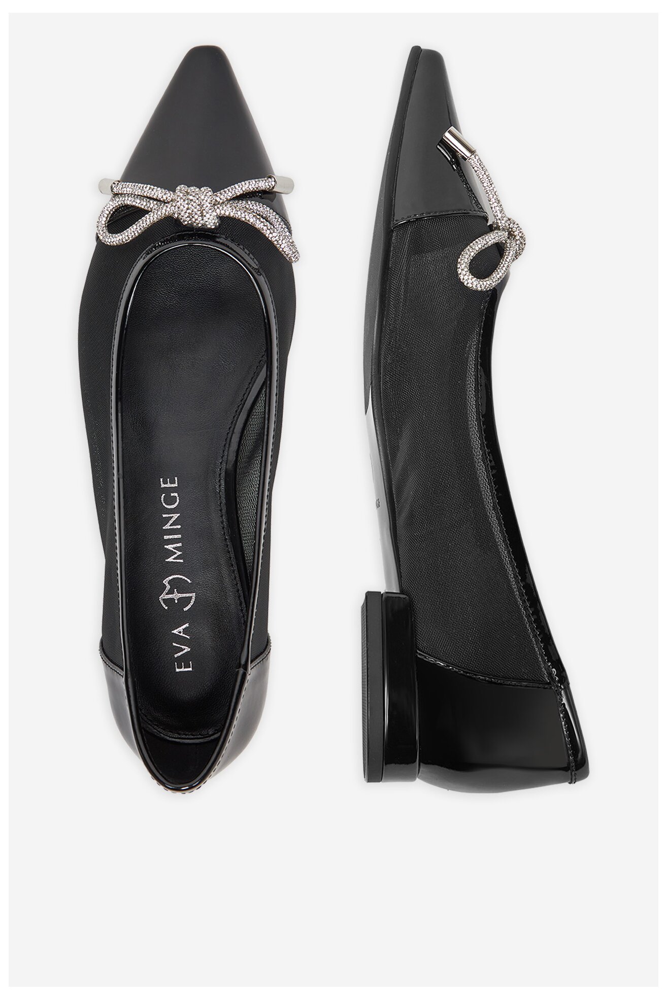 Baleriny EVA MINGE ALYSSUM-LT2408-9 Czarny