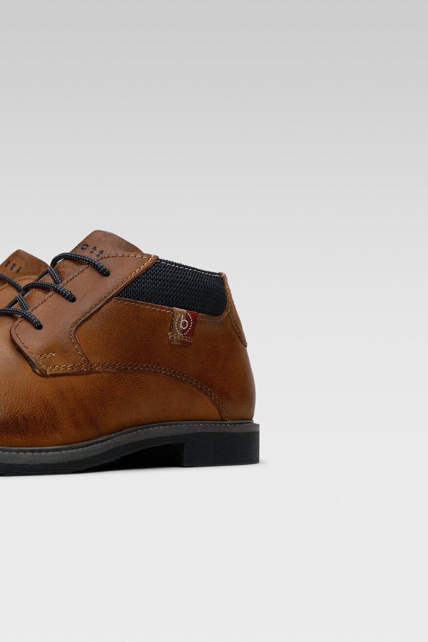 Bugatti - Skórzane trzewiki brązowe - 5903698748191