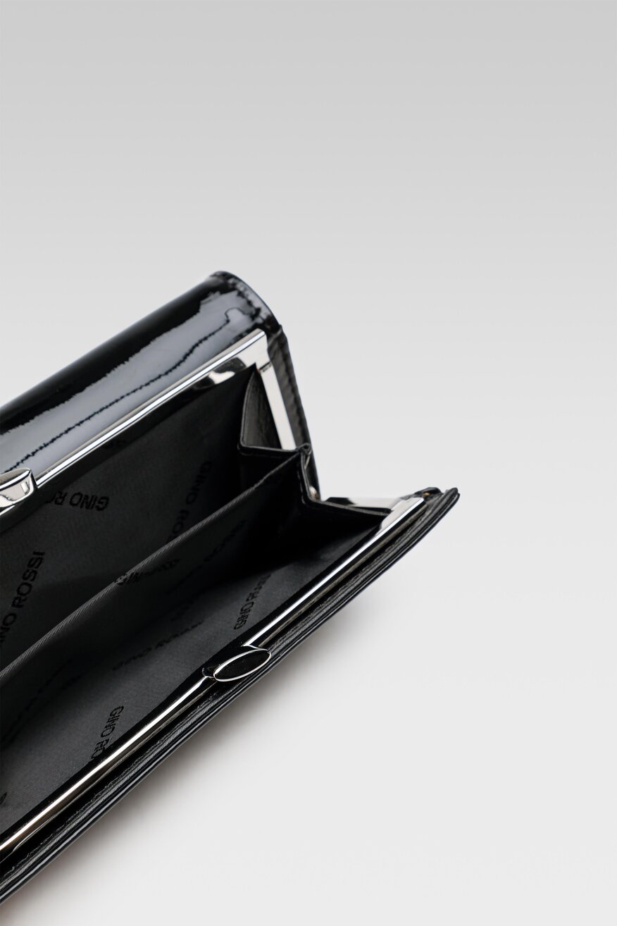 
                Gino Rossi - Duży portfel damski skórzany czarny - 5904862531380