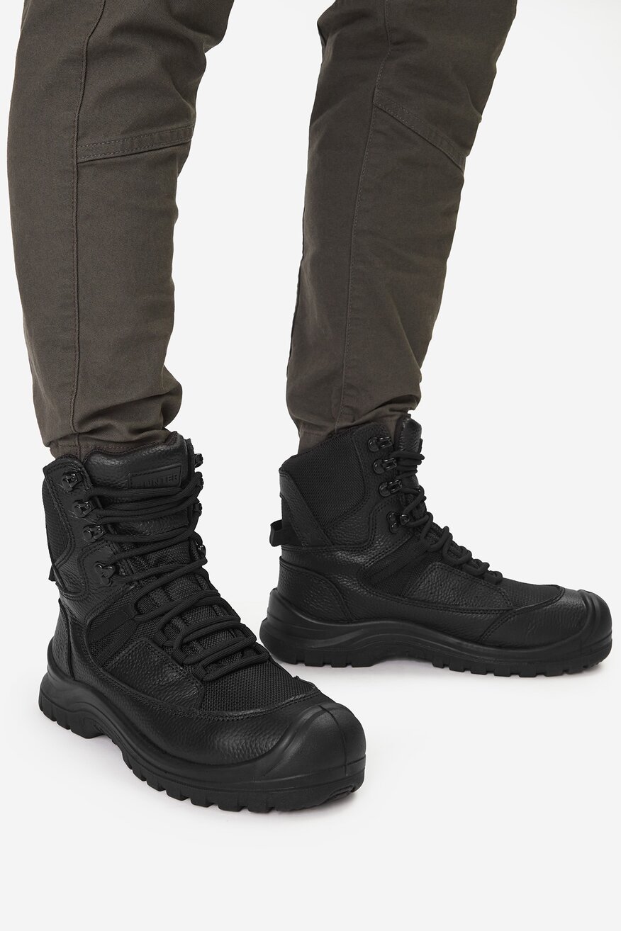 
                HUNTER - Skórzane trzewiki sznurowane - 5906751204238