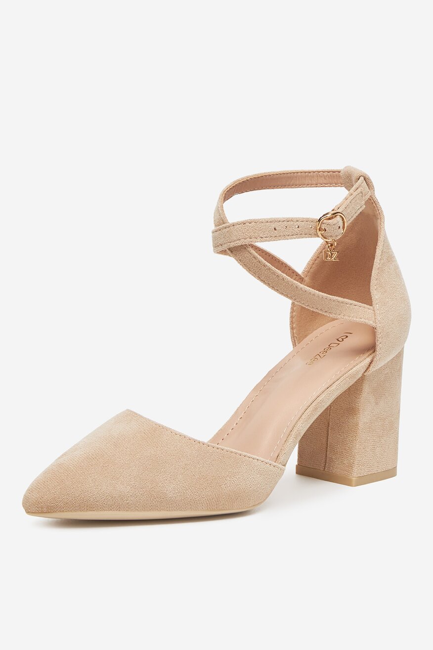 Pantofi cu toc DeeZee BEJ - 5906751079072