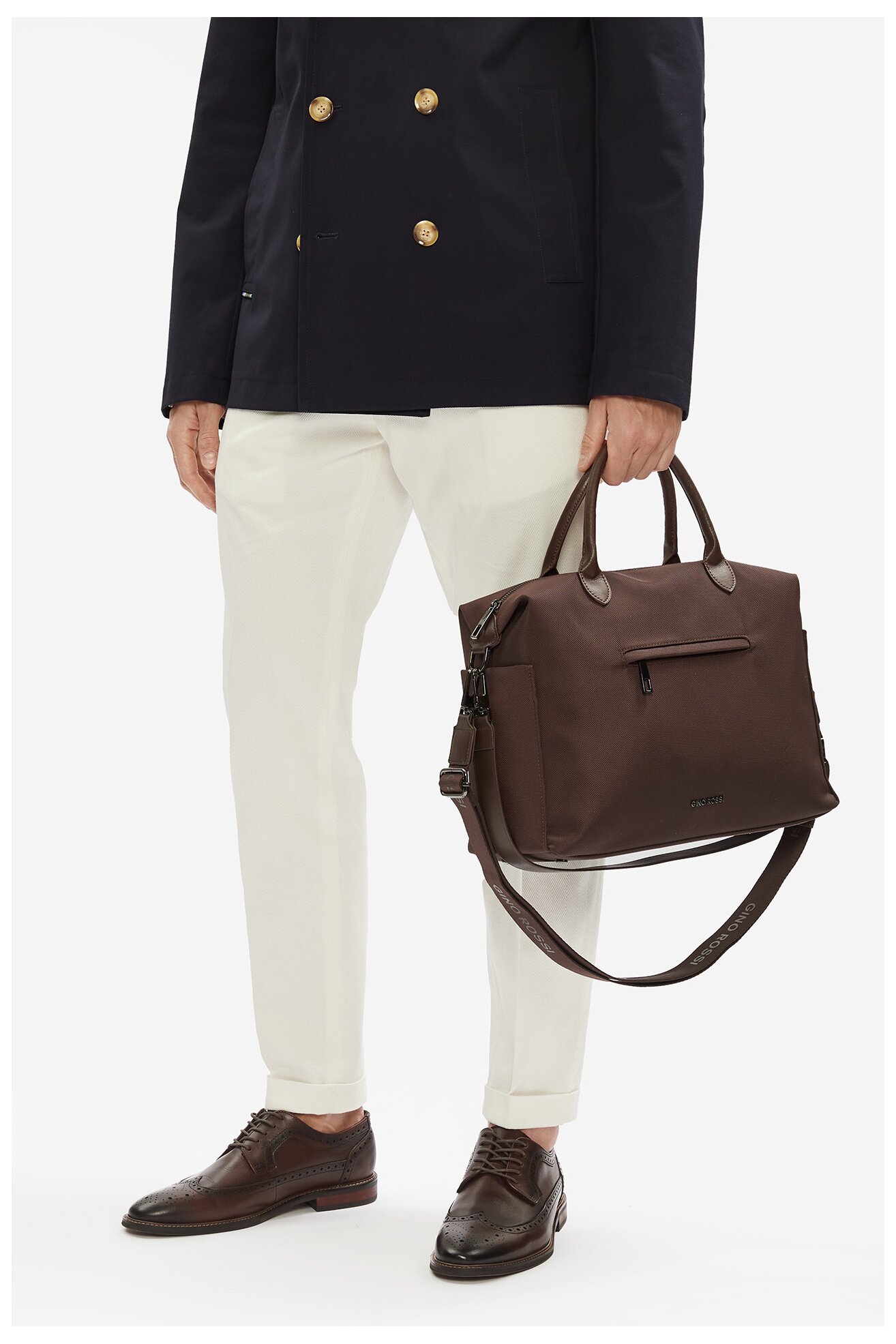 Férfi táska Gino Rossi 05A11196-1 BARNA