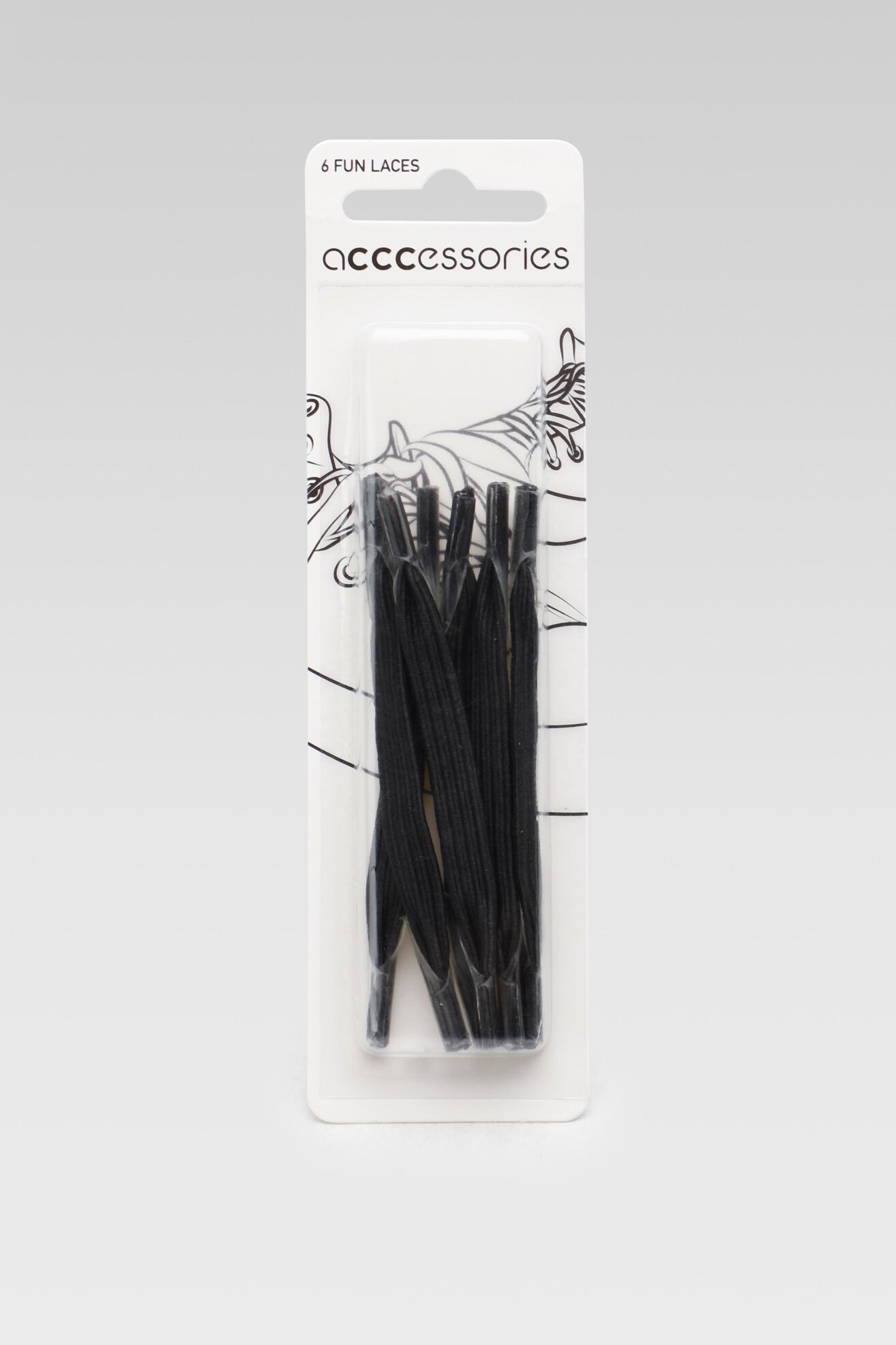 Sznurowadła ACCCESSORIES SZNUROWADŁA GUMOWE 550 Czarny