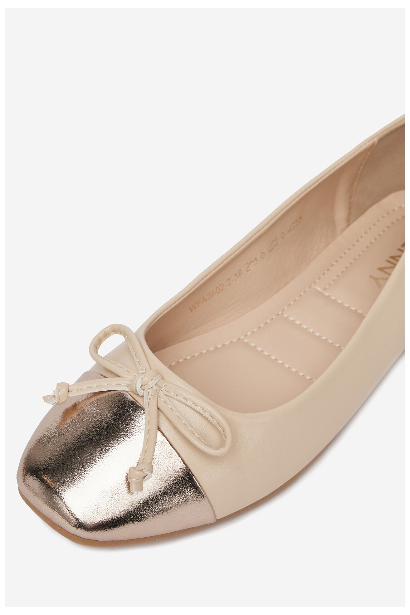 Baleriny Jenny WFA3602-2 Beżowy