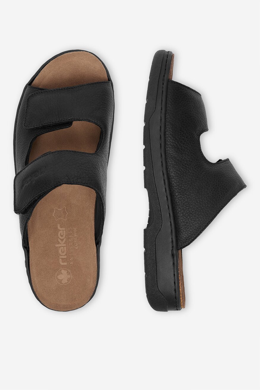 Rieker - Klapki skórzane - 5906751774526