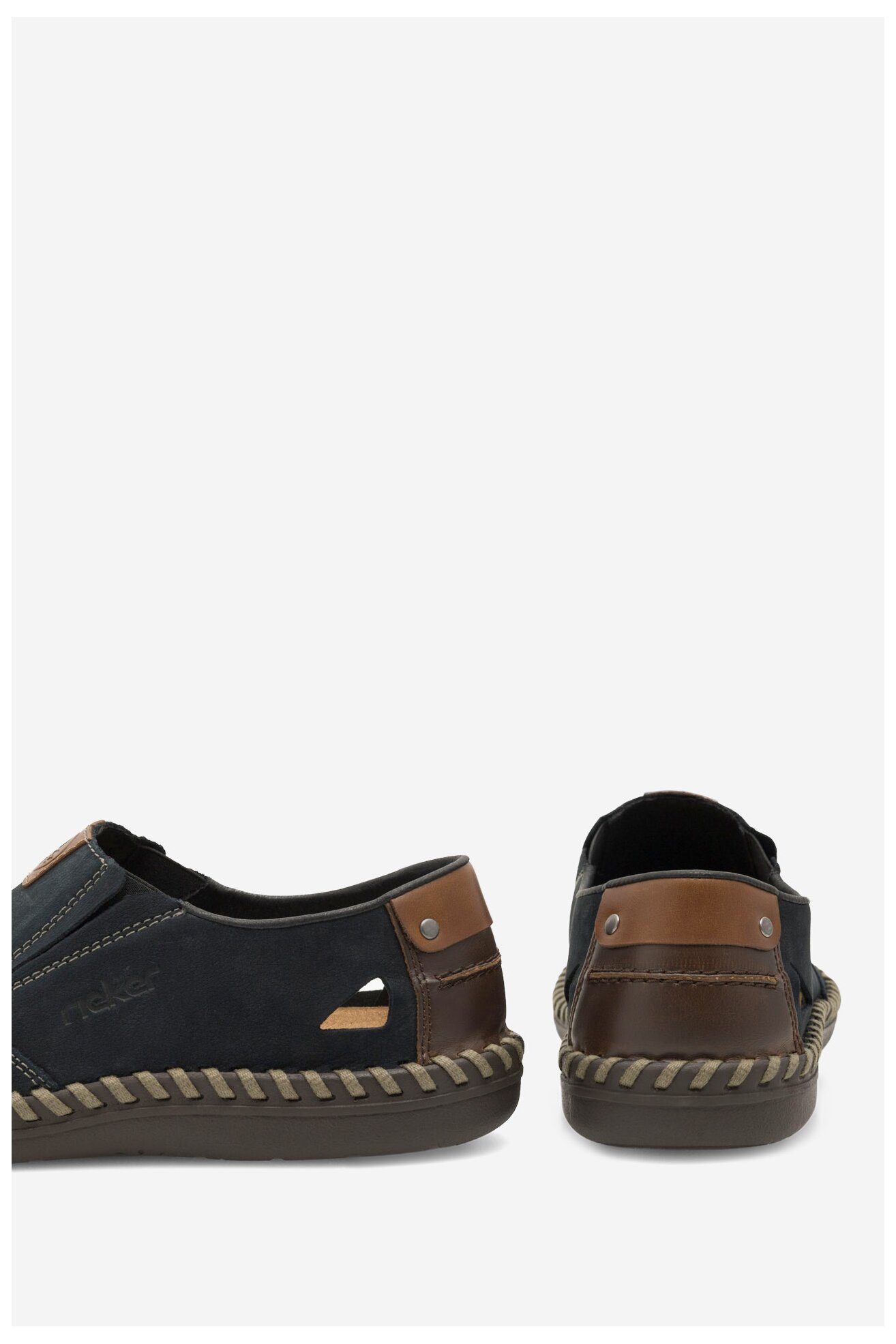 Polobotka Rieker B2457-14 BLANKYTNĚ MODRÁ