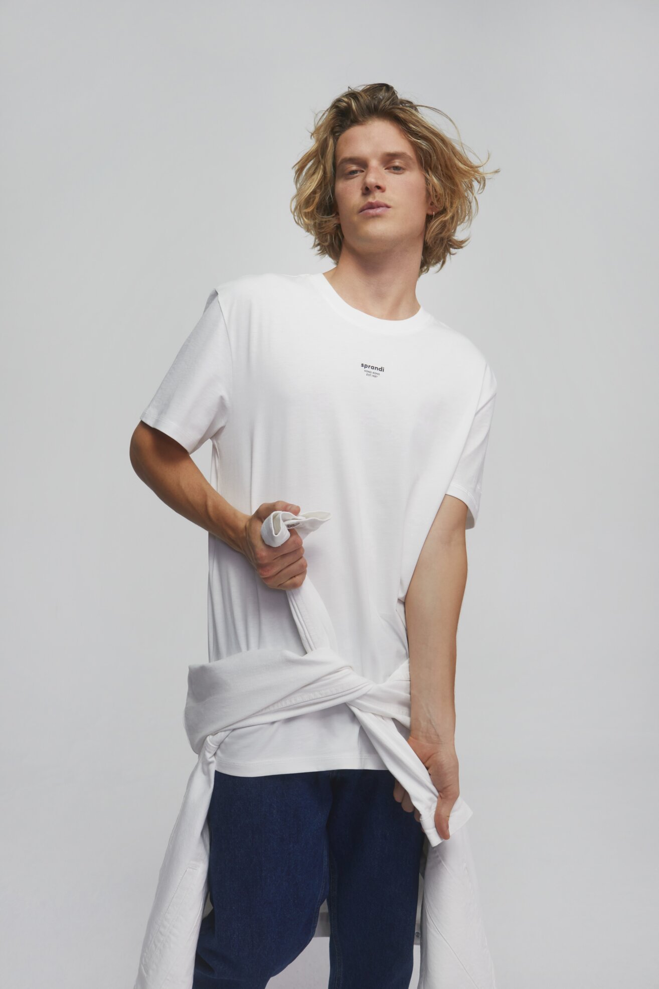 T-shirt Sprandi SS21-TSM007 Biały