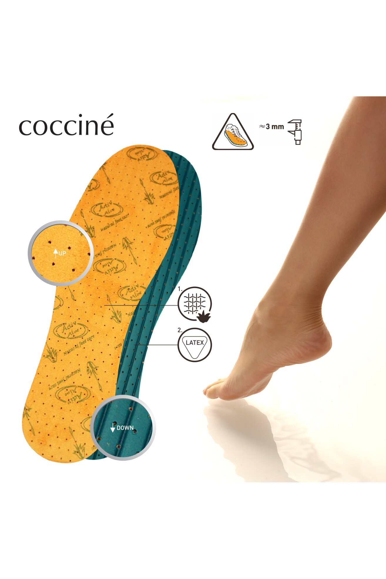 Wkładki do obuwia Coccine ALOE VERA NR 39-40/NG -