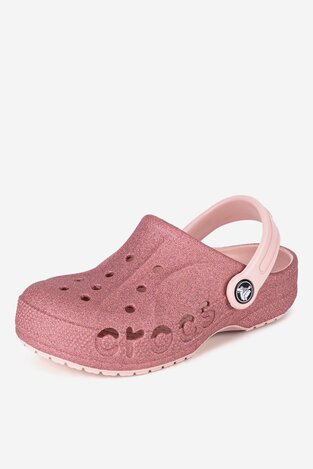 Шльопанець для басейну Crocs BAYA GLITTER CLOG KIDS 207015-6SR РОЖЕВИЙ